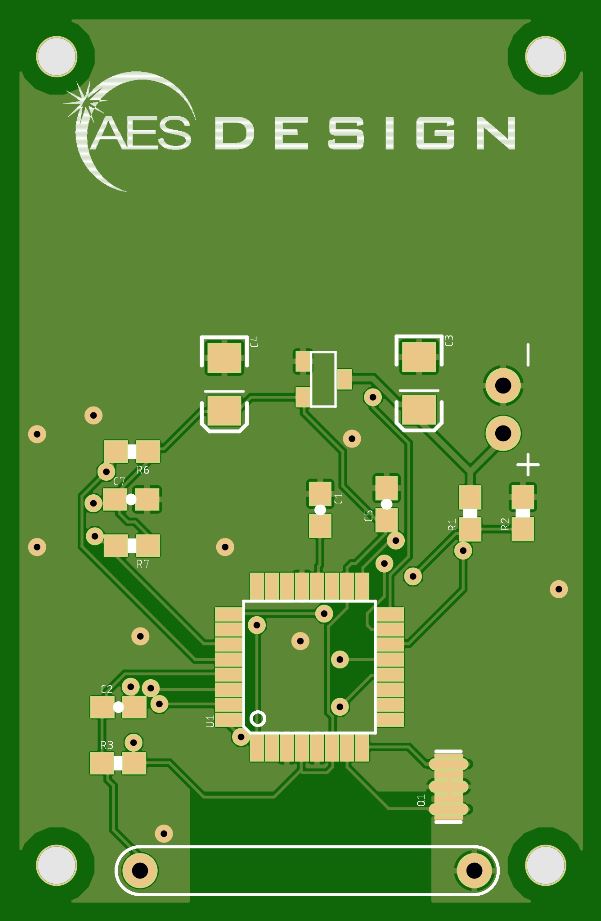 Compact sensor board layout with a QFN package microcontroller